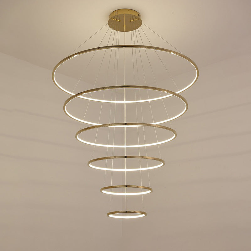 WOMO Large Tiered Ring Foyer Chandelier-WM2654