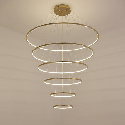 WOMO Large Tiered Ring Foyer Chandelier-WM2654