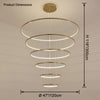 WOMO Large Tiered Ring Foyer Chandelier-WM2654 thumbnail