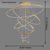 WOMO Large Tiered Ring Foyer Chandelier-WM2654 thumbnail