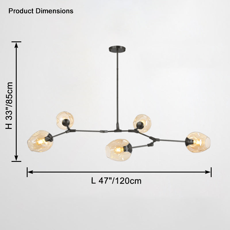 WOMO Branch Colored Glass Chandelier-WM2655