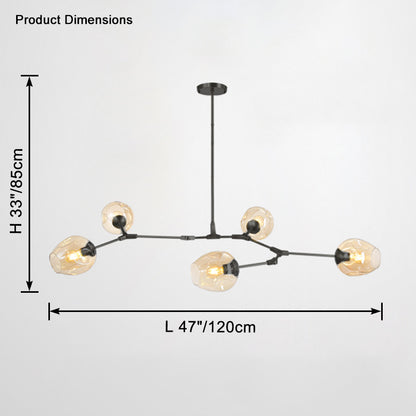 WOMO Branch Colored Glass Chandelier-WM2655