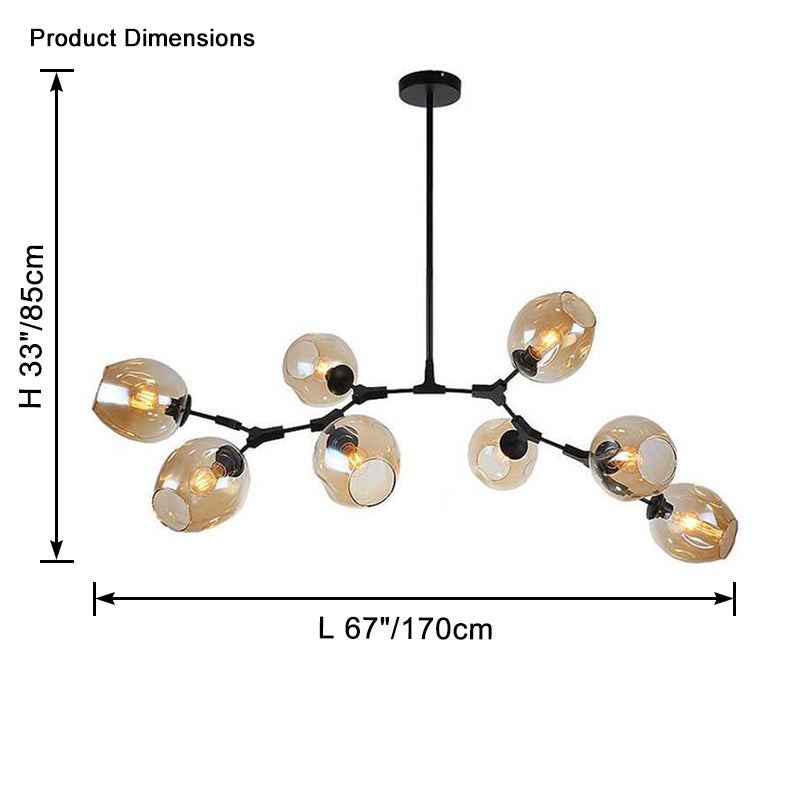 WOMO Branch Colored Glass Chandelier-WM2655