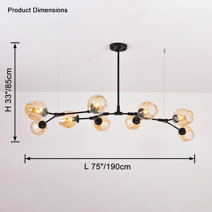 WOMO Branch Colored Glass Chandelier-WM2655