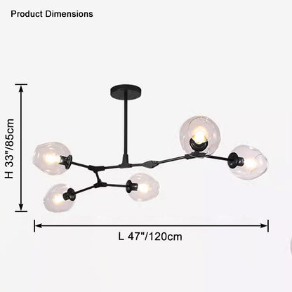 WOMO Branch Colored Glass Chandelier-WM2655