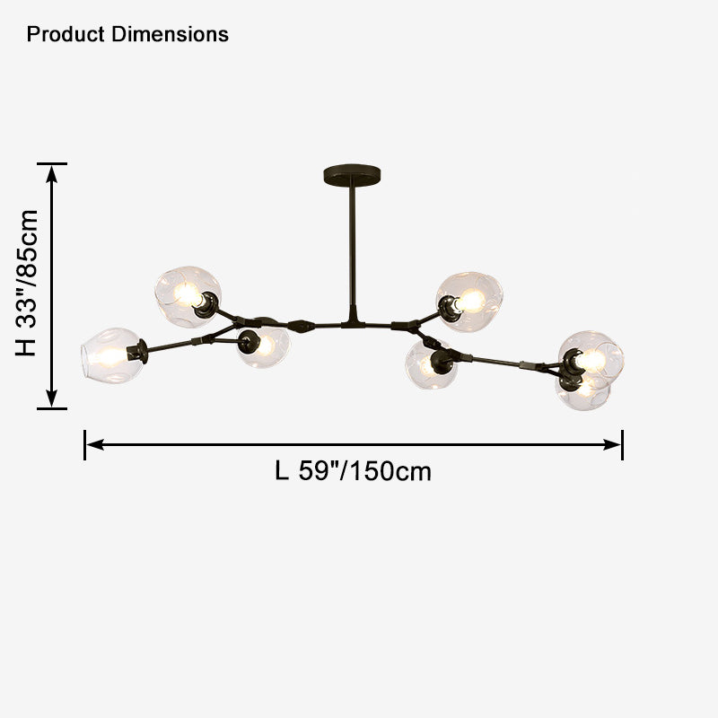 WOMO Branch Colored Glass Chandelier-WM2655