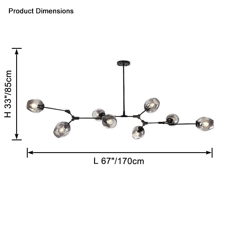 WOMO Branch Colored Glass Chandelier-WM2655