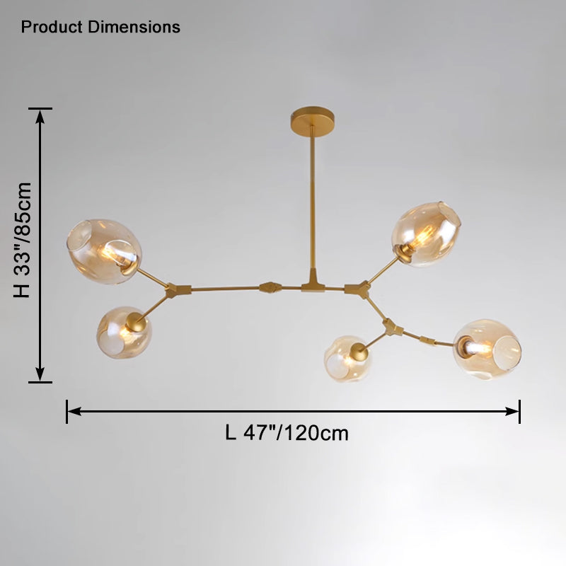 WOMO Branch Colored Glass Chandelier-WM2655