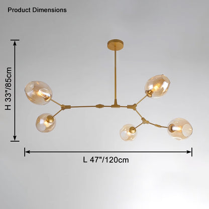 WOMO Branch Colored Glass Chandelier-WM2655