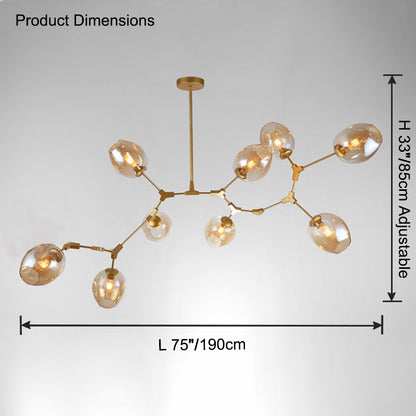 WOMO Branch Colored Glass Chandelier-WM2655