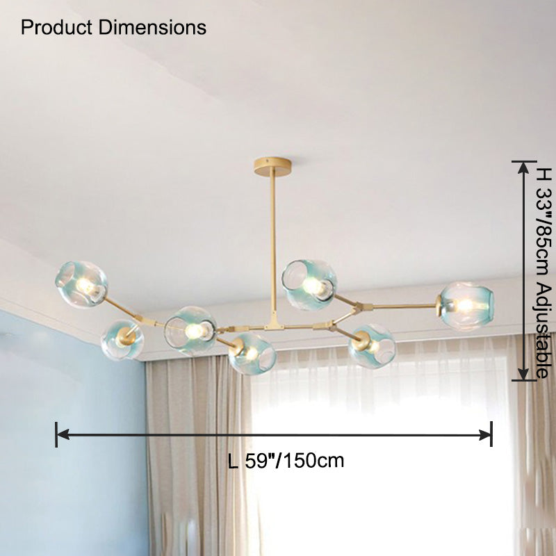 WOMO Branch Colored Glass Chandelier-WM2655