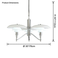 WOMO Milk Glass Shade Chandelier-WM2667