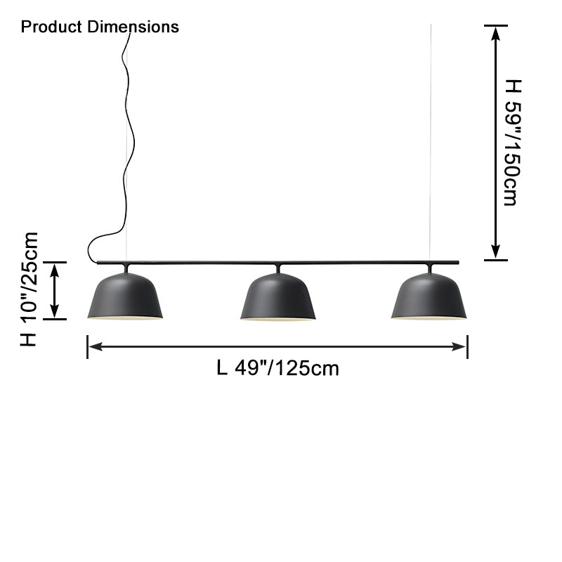 WOMO Bell Linear Pendant Light-WM2669