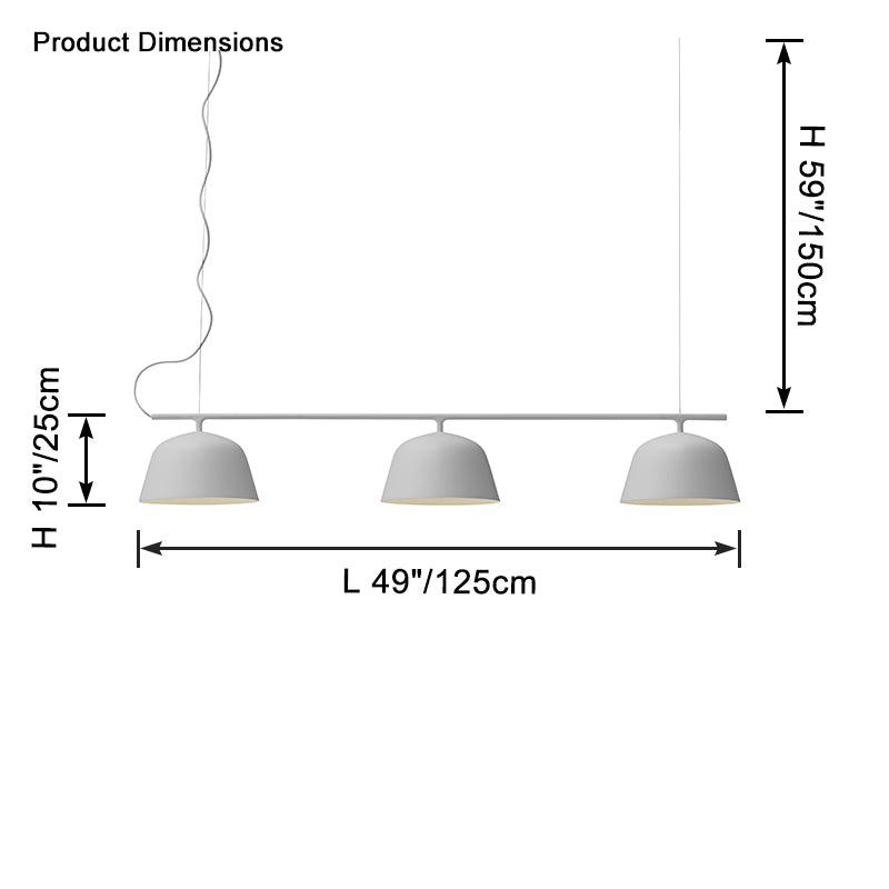 WOMO Bell Linear Pendant Light-WM2669