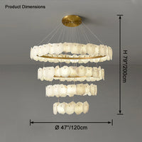 WOMO Tiered Circular Alabaster Chandelier-WM2671