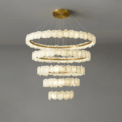 WOMO Tiered Circular Alabaster Chandelier-WM2671