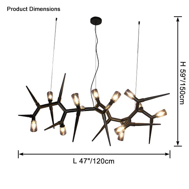 WOMO Black Branch Chandelier-WM2672