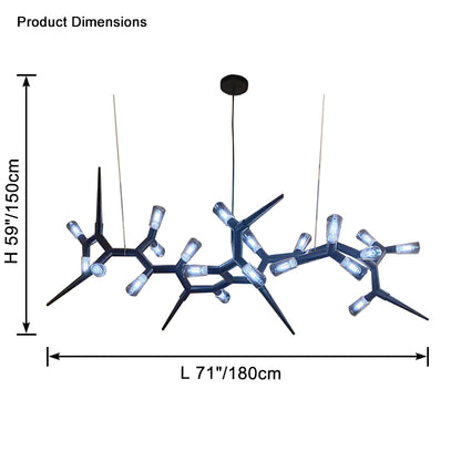 WOMO Black Branch Chandelier-WM2672