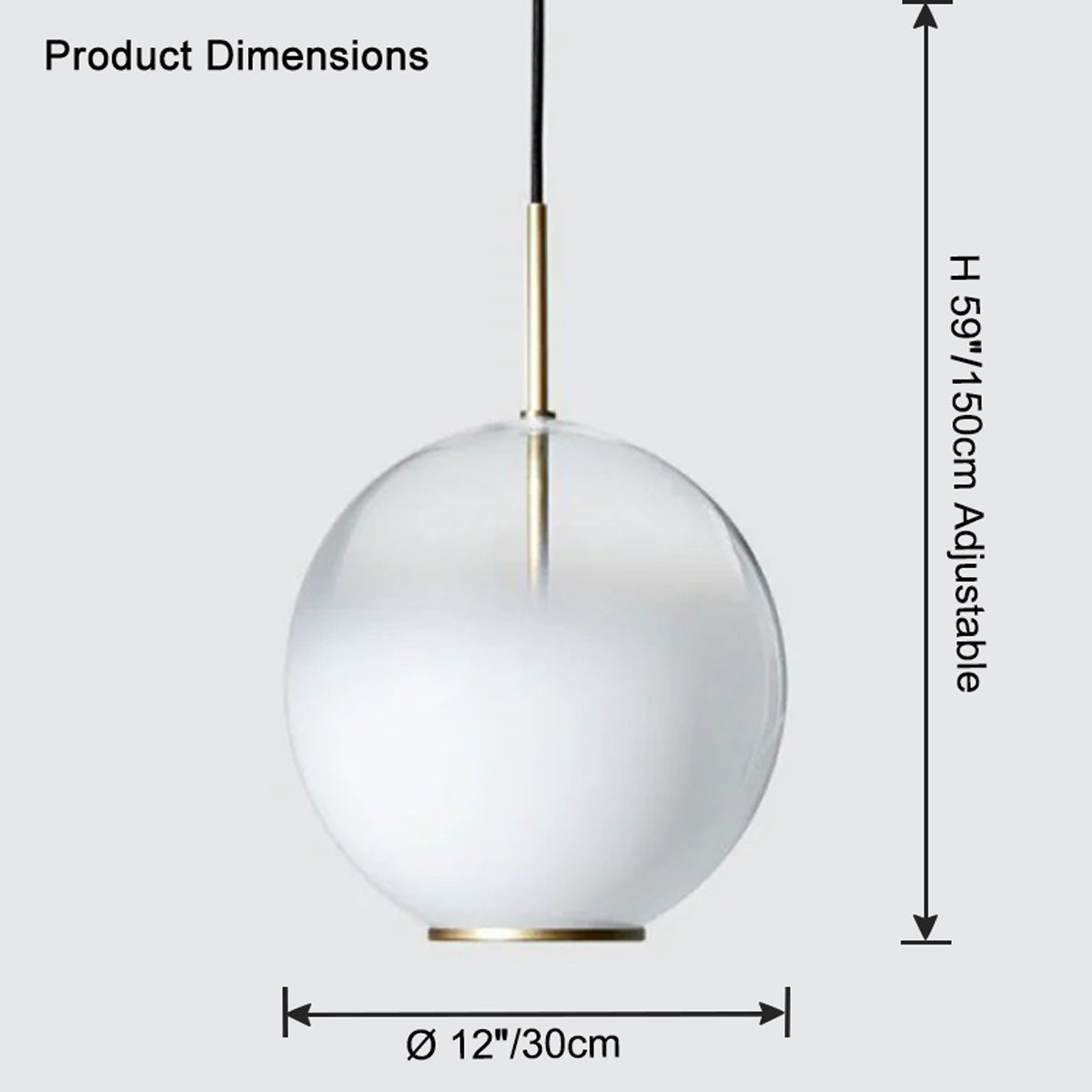 WOMO Milk Glass Globe Pendant Light-WM2674