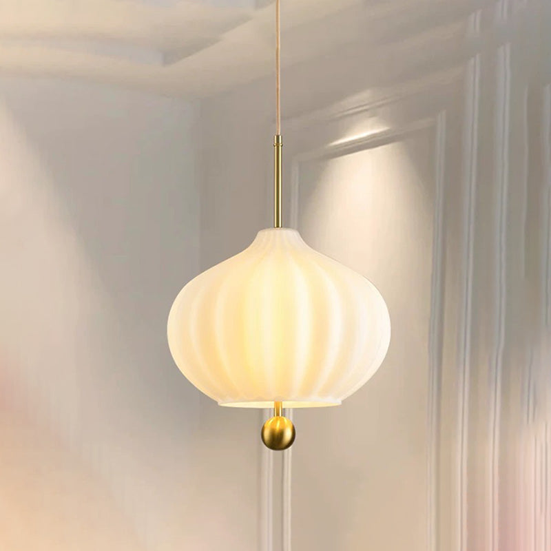 WOMO Wind Bell Milk Glass Pendant Light-WM2677