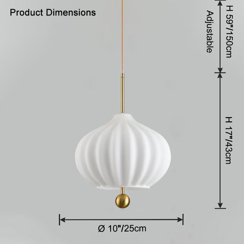 WOMO Wind Bell Milk Glass Pendant Light-WM2677