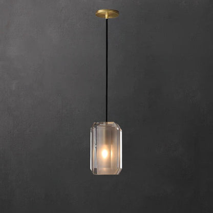 WOMO Rectangle Crystal Pendant Light-WM2682