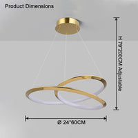 WOMO Gold Swirl Chandelier-WM2707