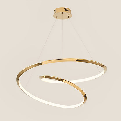 WOMO Gold Swirl Stainless Steel Chandelier-WM2708