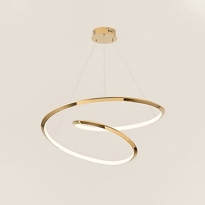 WOMO Gold Swirl Stainless Steel Chandelier-WM2708