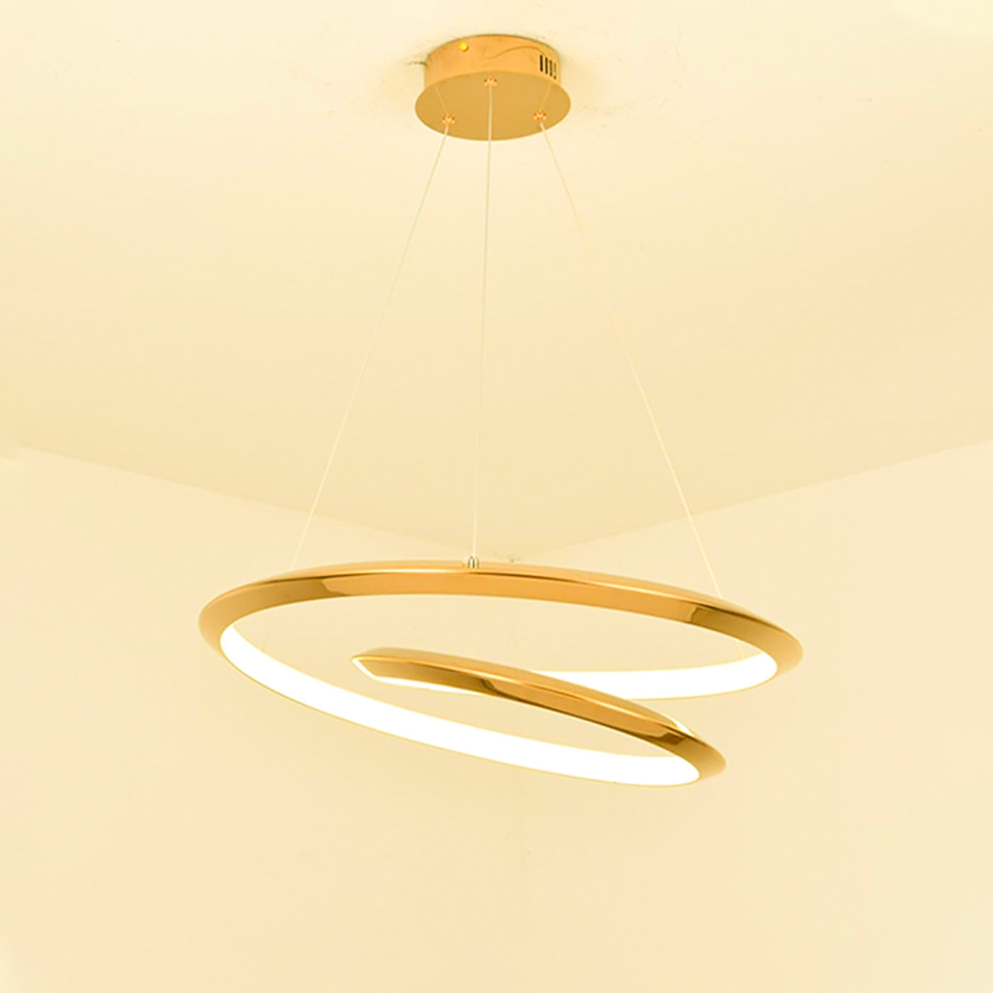 WOMO Gold Swirl Stainless Steel Chandelier-WM2708