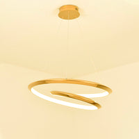 WOMO Gold Swirl Stainless Steel Chandelier-WM2708
