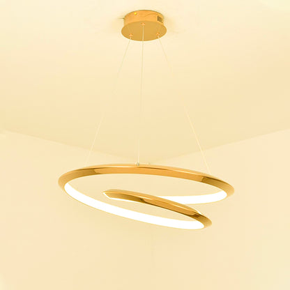 WOMO Gold Swirl Stainless Steel Chandelier-WM2708