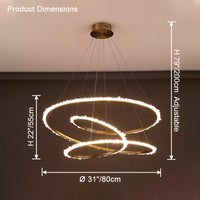 WOMO Crystal Infinity Chandelier-WM2710