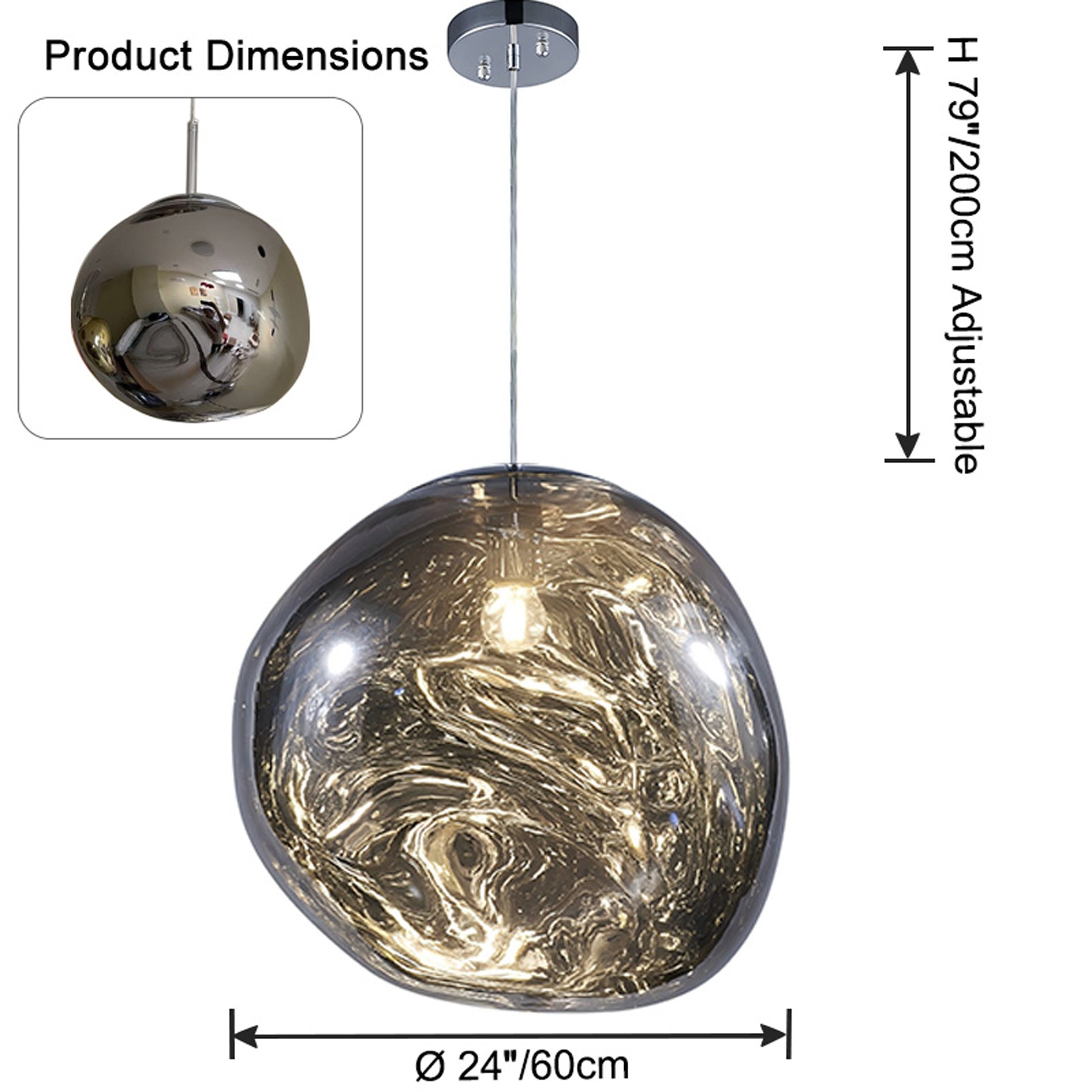 WOMO Melt Hanging Lava Large Pendant Light-WM2690