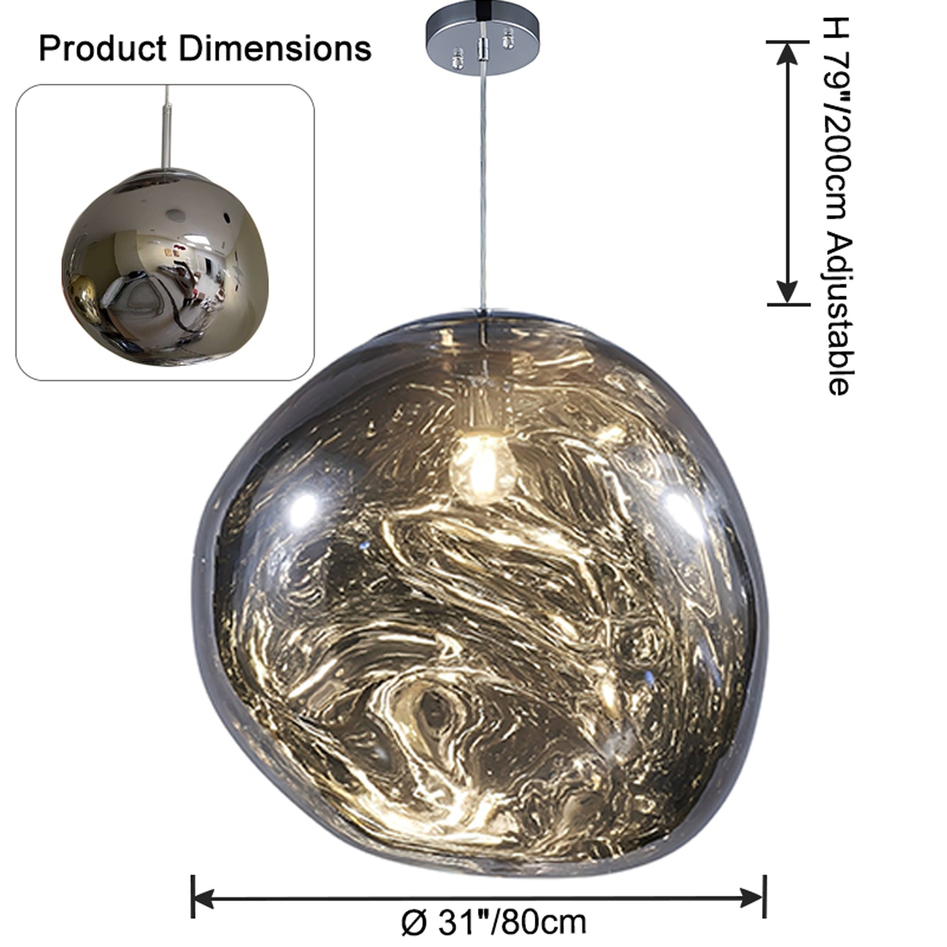WOMO Melt Hanging Lava Large Pendant Light-WM2690