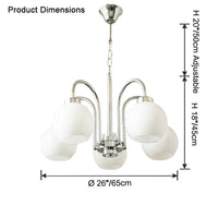WOMO Glass Globe Arm Chandelier-WM2718