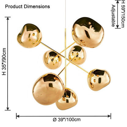 WOMO Melt Sputnik Globe Chandelier-WM2694