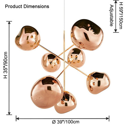 WOMO Melt Sputnik Globe Chandelier-WM2694