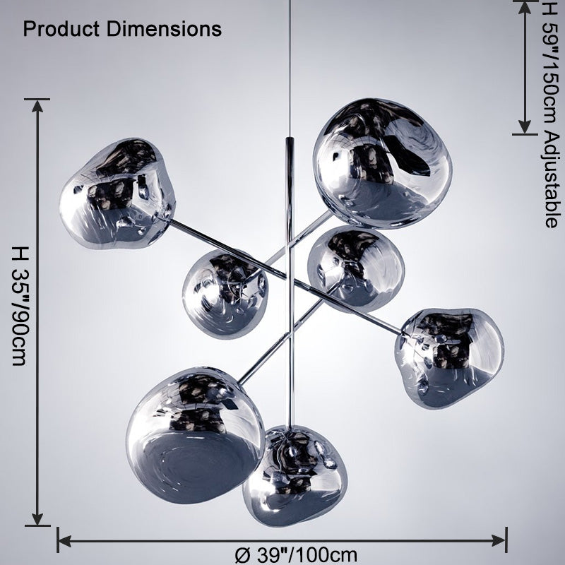 WOMO Melt Sputnik Globe Chandelier-WM2694