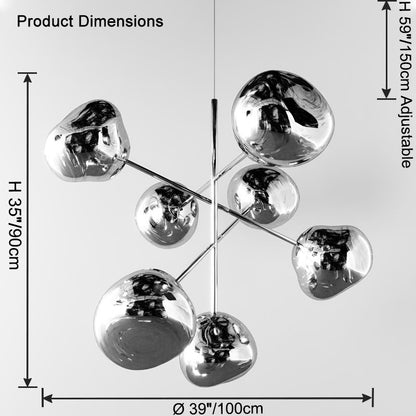 WOMO Melt Sputnik Globe Chandelier-WM2694