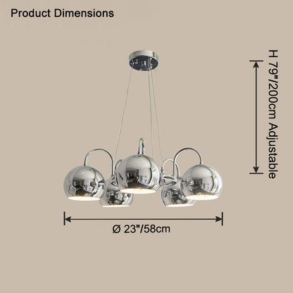 WOMO Chrome Globe Chandelier-WM2720