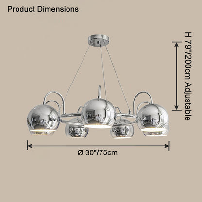 WOMO Chrome Globe Chandelier-WM2720