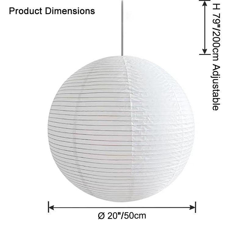 WOMO Rice Paper Globe Pendant Light-WM2722