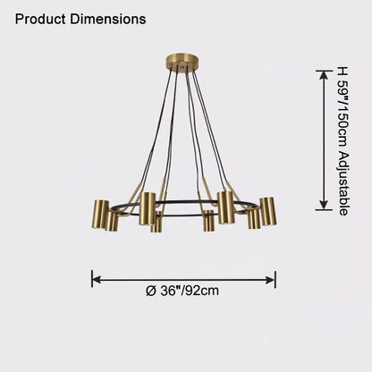 WOMO Gold Spotlight Chandelier-WM2698