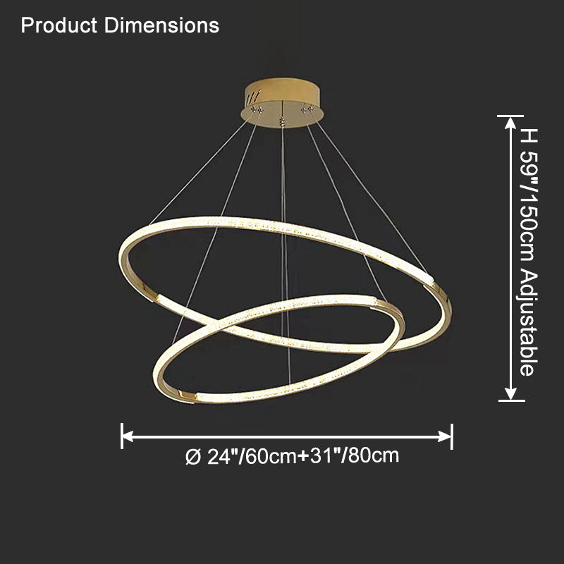 WOMO Tiered Circular Led Chandelier-WM2725