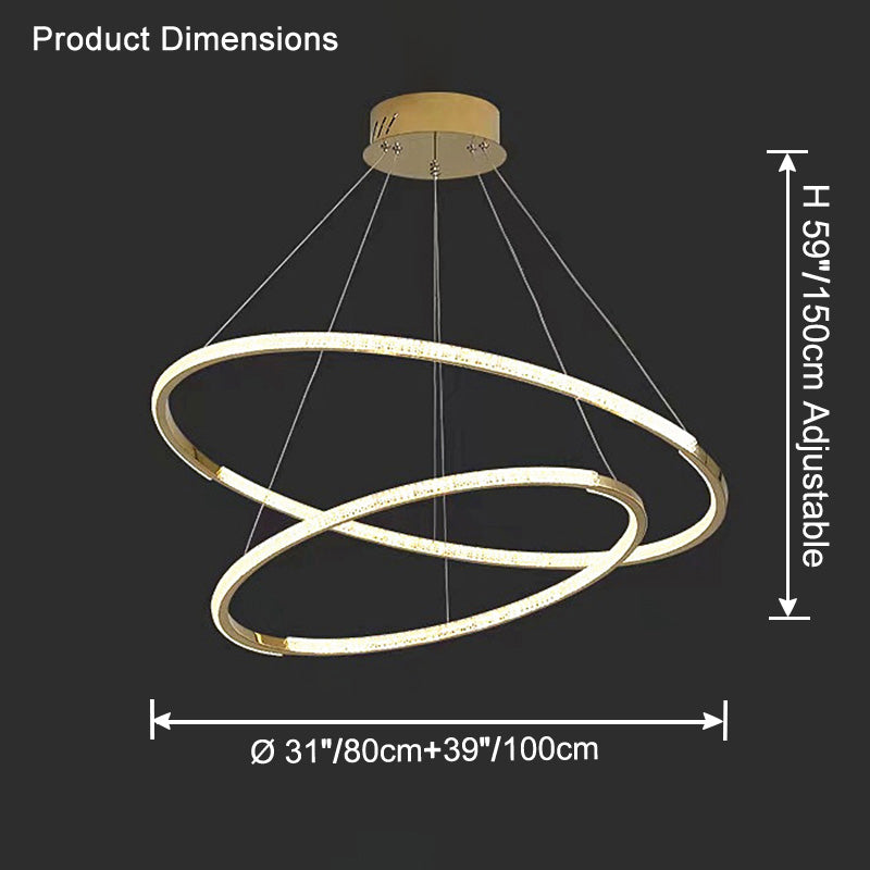 WOMO Tiered Circular Led Chandelier-WM2725