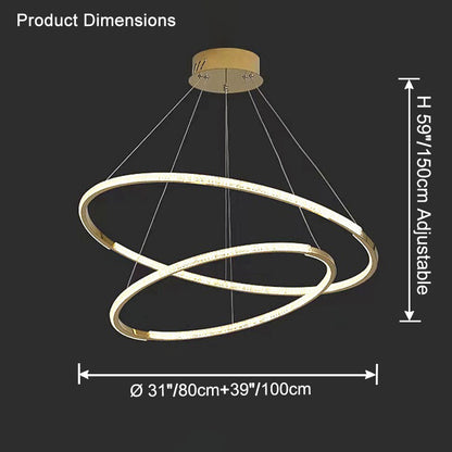 WOMO Tiered Circular Led Chandelier-WM2725