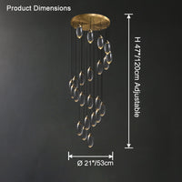 WOMO Crystal Rain Chandelier-WM2733