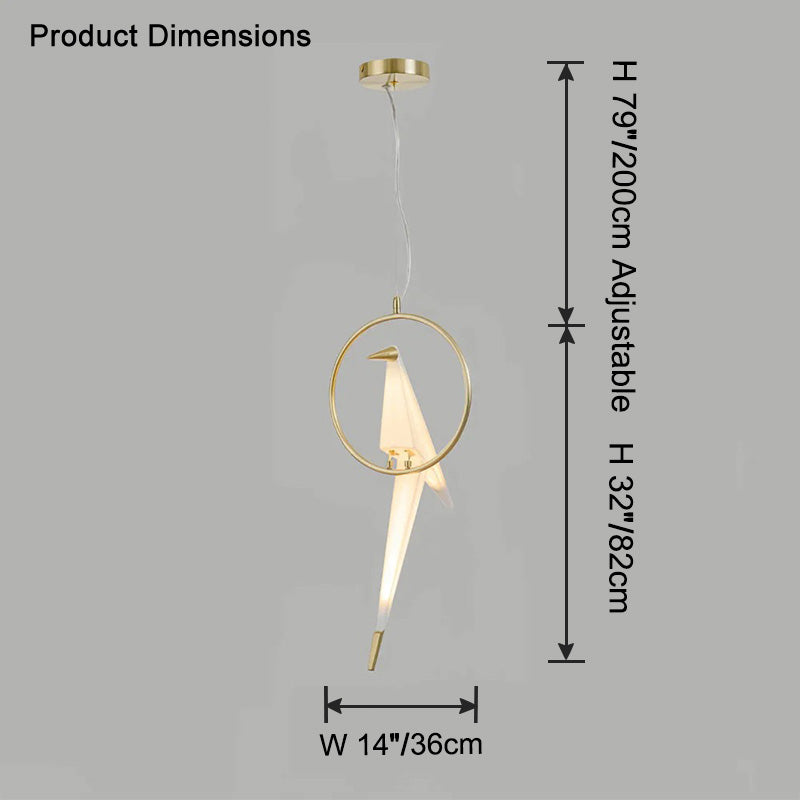 WOMO Bird Origami Pendant Light-WM2734