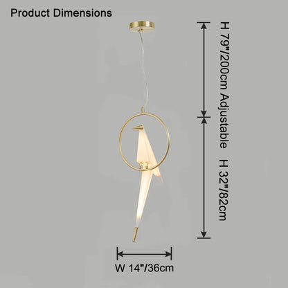 WOMO Bird Origami Pendant Light-WM2734